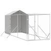 vidaXL Outdoor Dog Kennel with Roof Silver 2x6x2.5 m Galvanised Steel