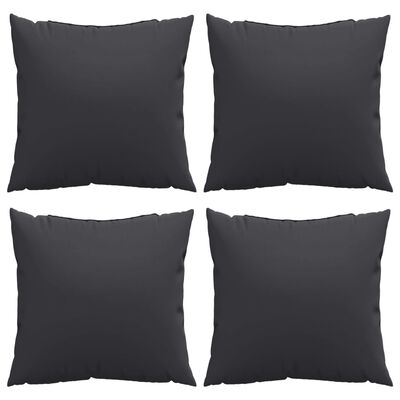 vidaXL Throw Pillows 4 pcs Black 40x40 cm Fabric