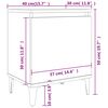 vidaXL Bed Cabinets with Metal Legs White 40x30x50 cm