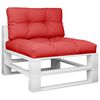 vidaXL Pallet Cushions 2 pcs Red Fabric