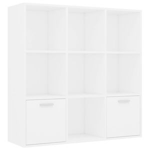 vidaXL Cabinet | White | Engineered Wood | 98 cm | Book Cabinet | Rectangular