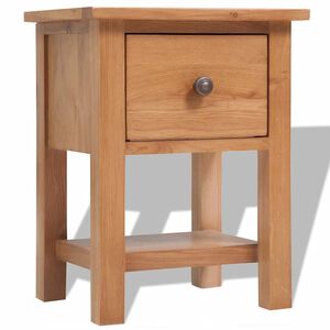 vidaXL Nightstand 36x30x47 cm Solid Oak Wood