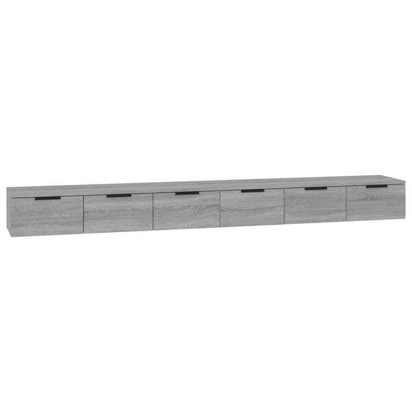 vidaXL Wall Cabinets 2 pcs Grey Sonoma 102x30x20 cm Engineered Wood