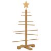 vidaXL Wooden Christmas Tree with Stand Brown 75 cm Bamboo