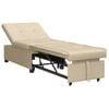 vidaXL Pull Out Sofa Bed Cream 194 x 50 x 82 cm Plywood