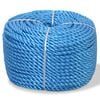 vidaXL Twisted Rope Polypropylene 12 mm 500 m Blue