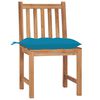 vidaXL Garden Chairs 6 pcs with Cushions Solid Teak Wood