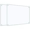 vidaXL Kitchen Backsplashes 2 pcs Transparent 80x60 cm Tempered Glass