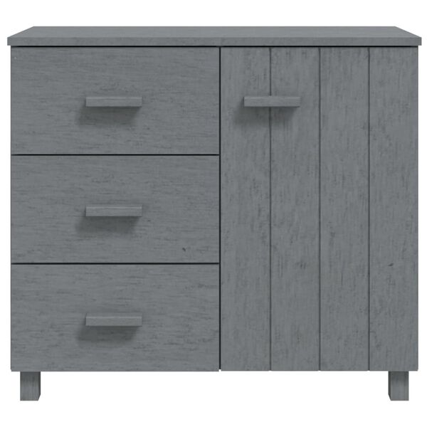 vidaXL Sideboard HAMAR Dark Grey 90x40x80 cm Solid Pinewood