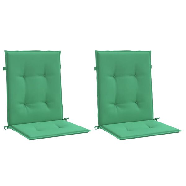 vidaXL Garden Lowback Chair Cushions 2 pcs Green 100x50x3 cm Oxford Fabric