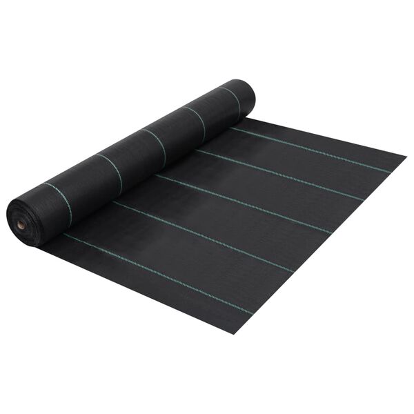 vidaXL Weed & Root Control Mat Black 2x150 m PP