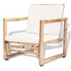 vidaXL 4 Piece Garden Lounge Set with Cushions Bamboo