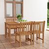 vidaXL 5 Piece Garden Dining Set 150x90 cm Solid Teak Wood