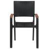 vidaXL 5 Piece Garden Dining Set Black