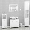 vidaXL Bathroom Cabinet High Gloss White 60x33x61 cm Engineered Wood