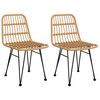 vidaXL Garden Chairs 2 pcs 48x62x84 cm PE Rattan