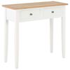 vidaXL Dressing Console Table White 79x30x74 cm Wood