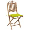 vidaXL Folding Garden Chairs 2 pcs with Cushions Bamboo