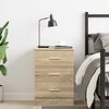 vidaXL Bedside Cabinet Sonoma Oak 38x35x56 cm Engineered Wood