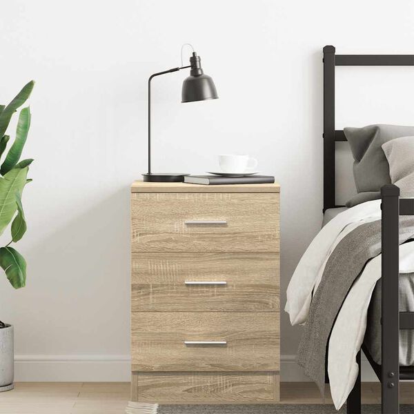 vidaXL Bedside Cabinet Sonoma Oak 38x35x56 cm Engineered Wood