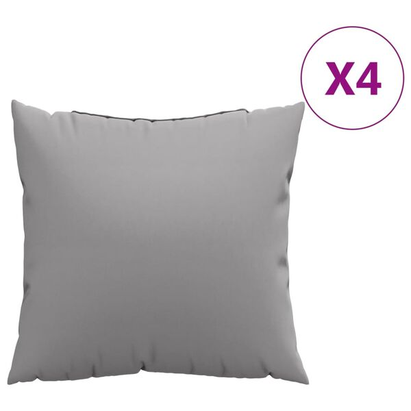 vidaXL Throw Pillows 4 pcs Grey 60x60 cm Fabric