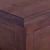 vidaXL Bedside Cabinet Classical Brown Solid Mahogany Wood