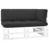 vidaXL Garden Pallet Corner Sofa White Impregnated Pinewood