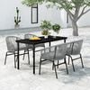 vidaXL 5 Piece Garden Dining Set Grey