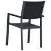 vidaXL Garden Chairs 4 pcs Black Plastic Rattan Look