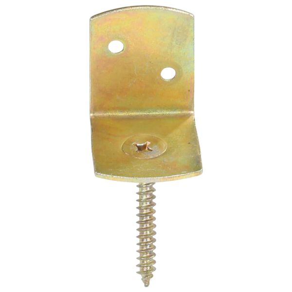 vidaXL Fence Panel Brackets 48 pcs L Shaped Galvanised Metal