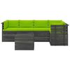 vidaXL 6 Piece Garden Pallet Lounge Set with Cushions Solid Pinewood