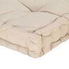 vidaXL Pallet Floor Cushion Cotton 120x40x7 cm Beige