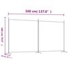 vidaXL 2-Panel Room Divider Anthracite 348x180 cm Fabric