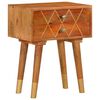 vidaXL Bedside Cabinet 43x30x58 cm Solid Mango Wood