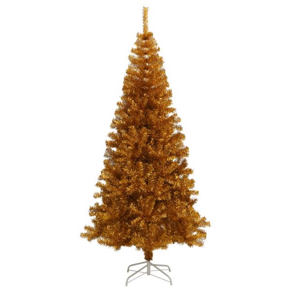 vidaXL Artificial Christmas Tree with Stand Gold 210 cm PET