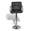 vidaXL Bar Stools 2 pcs Black Faux Leather