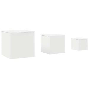vidaXL Side Tables 3 pcs White Engineered Wood