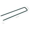 vidaXL Nails for Artificial Grass 20 pcs U-shape Iron