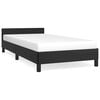 vidaXL Bed Frame with Headboard without Mattress Black 90x200 cm