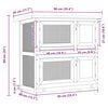 vidaXL Outdoor Rabbit Hutch 4 Doors Brown Wood