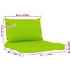 vidaXL 6 Piece Garden Lounge Set with Bright Green Cushions