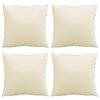 vidaXL Throw Pillows 4 pcs Cream 60x60 cm Fabric