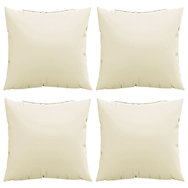 vidaXL Throw Pillows 4 pcs Cream 60x60 cm Fabric