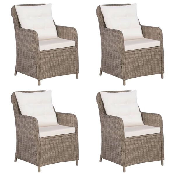 vidaXL 5 Piece Garden Dining Set Brown