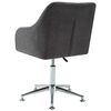 vidaXL Swivel Dining Chairs 2 pcs Dark Grey Fabric