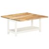 vidaXL Extendable Coffee Table White 90x(45-90)x45 cm Solid Mango Wood