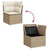 vidaXL 12 Piece Garden Sofa Set with Cushions Beige Poly Rattan