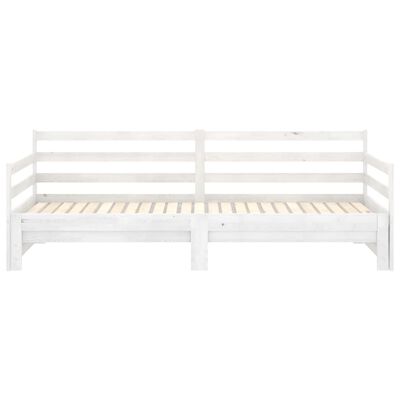 vidaXL Pull-out Day Bed without Mattress White 2x(90x200) cm