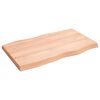 vidaXL Table Top Light Brown 100x60x(2-6)cm Treated Solid Wood Live Edge
