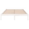 vidaXL Bed Frame without Mattress White Solid Wood King Size